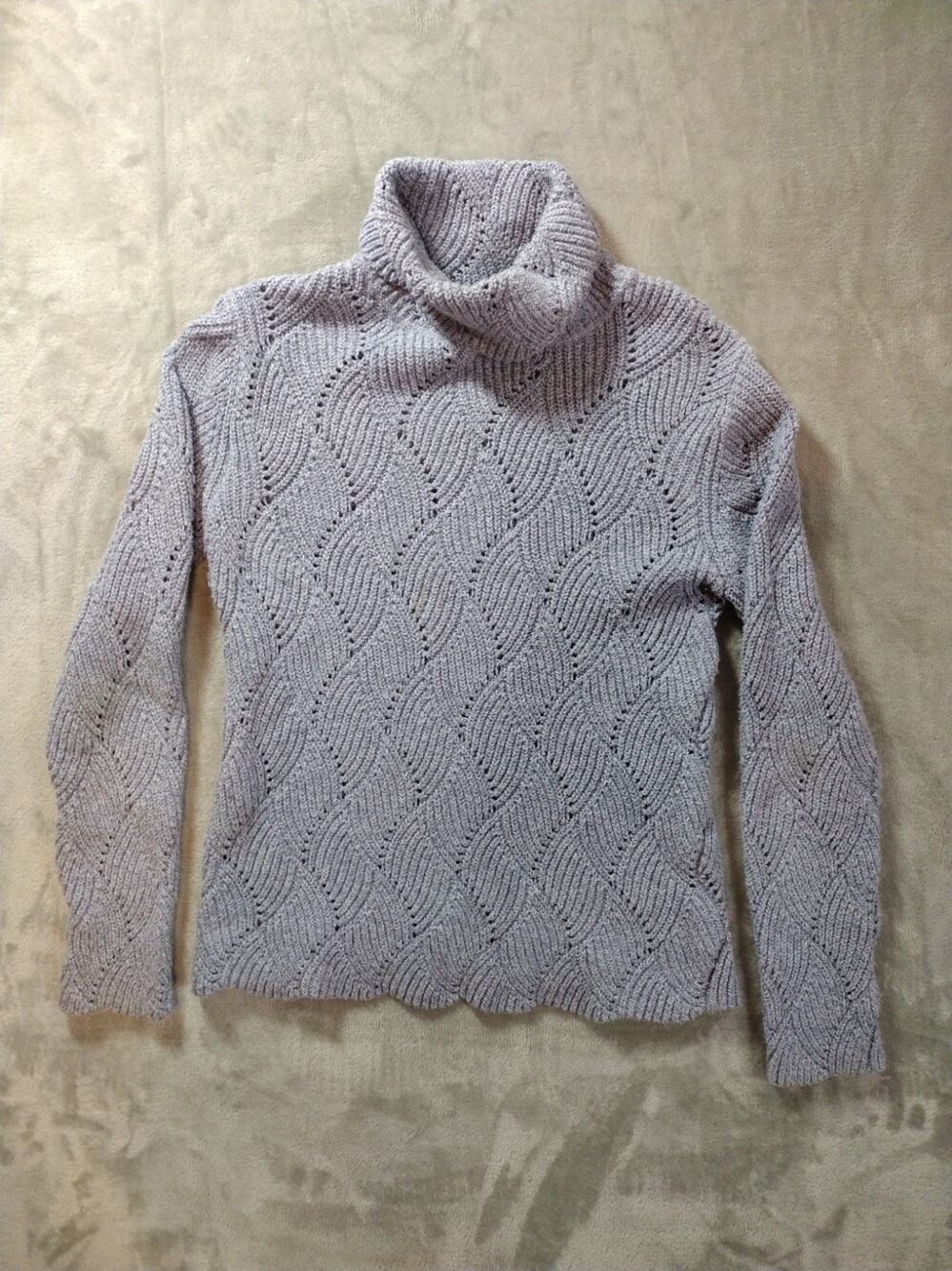 Sundance Sweater Womens Sp Lavender Waffle Knit Bohemian Y2K Preppy Whimsical